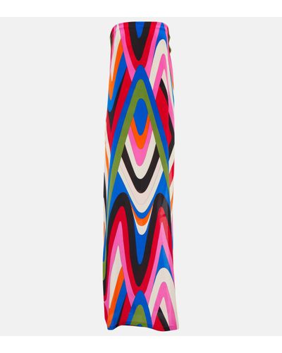 Emilio Pucci Printed Strapless Maxi Dress - Multicolour