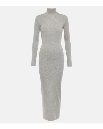 Tom Ford Cashmere And Silk Turtleneck Dress - Gray