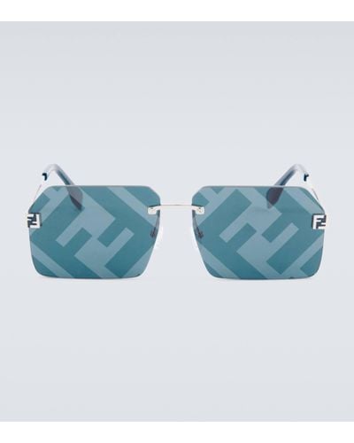 Fendi Sky Rectangular Sunglasses - Blue