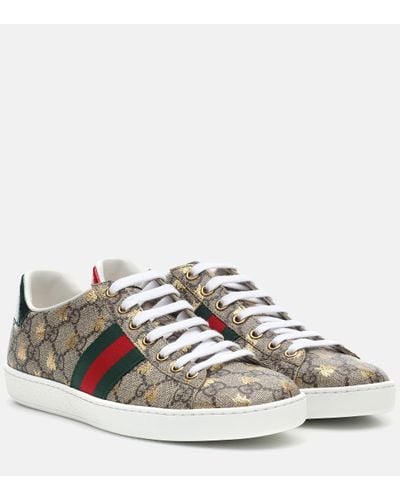 Gucci Ace GG Supreme Trainer With Bees - Grey