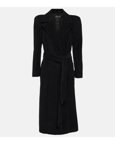 Balenciaga Cappotto in misto cashmere - Nero