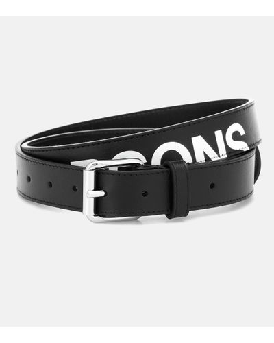 Comme des Garçons Huge Logo Leather Belt - Black