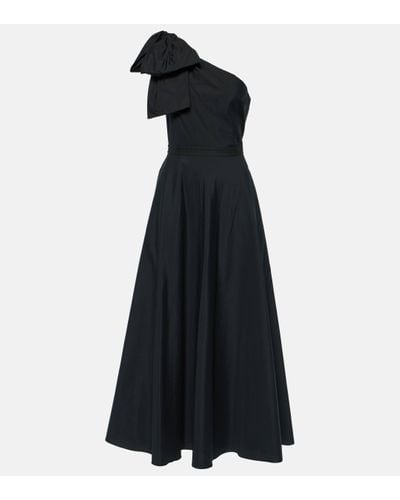 Giambattista Valli Robe longue asymetrique en coton - Noir