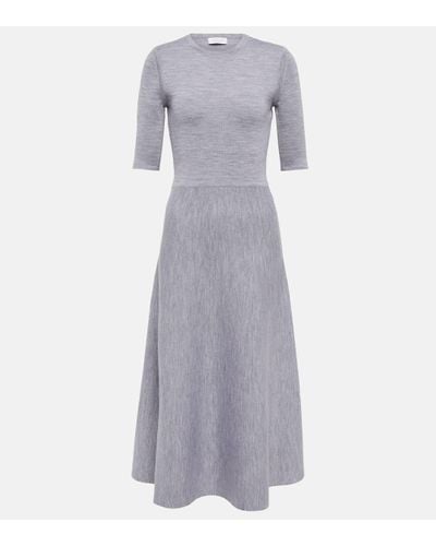 Gabriela Hearst Seymore Wool, Cashmere And Silk Dress - Grey