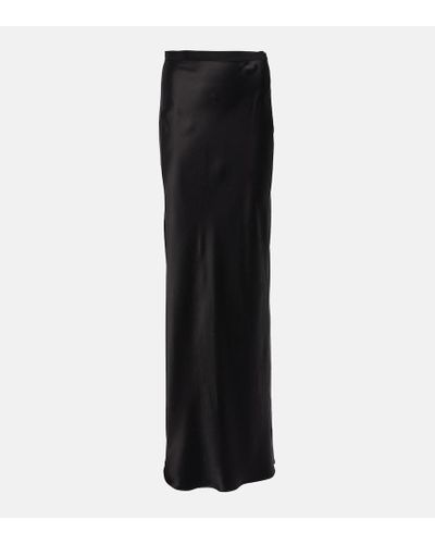 Nili Lotan Azalea Silk Maxi Skirt - Black