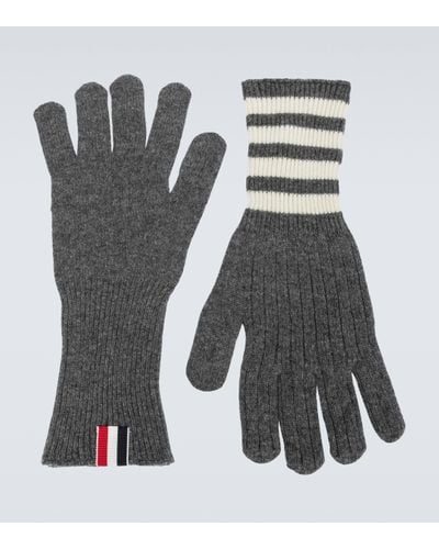 Thom Browne Cashmere Gloves - Black