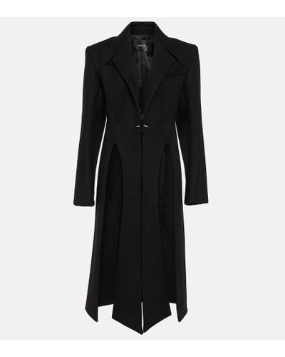 Mugler Cappotto in misto lana - Nero