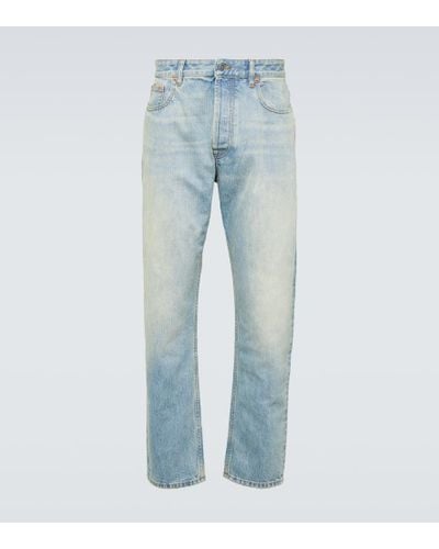 Valentino Mid-Rise Straight Jeans - Blau