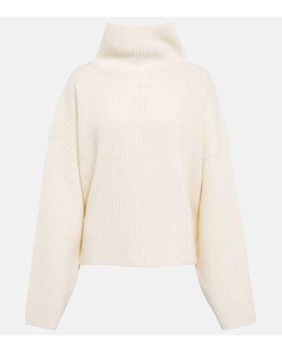 Totême Ribbed-knit Wool-blend Jumper - White