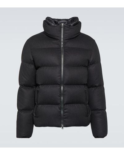 Herno Silk And Cashmere Down Jacket - Black