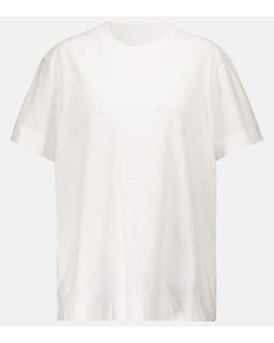Givenchy Camiseta de punto de algodon con logo - Blanco