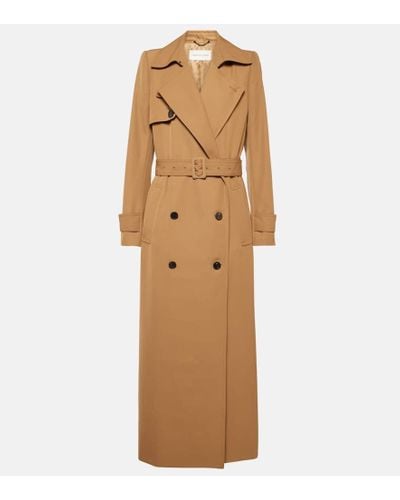 Dries Van Noten Gabardina de mezcla de lana con cinturon - Neutro