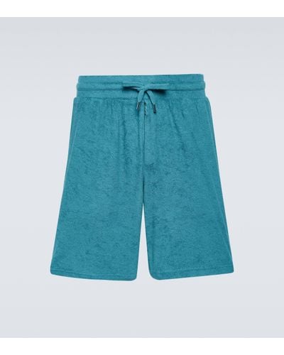 Frescobol Carioca Short Augusto en coton melange - Bleu