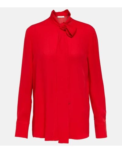 Valentino Bluse aus Seide - Rot