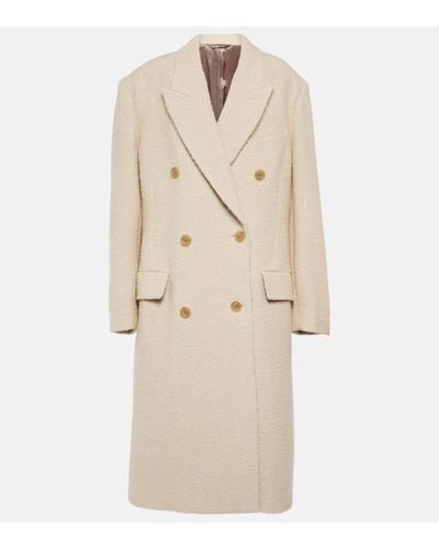 Acne Studios Double-breasted Wool-blend Coat - Natural