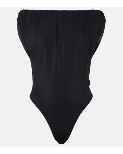 Jacquemus Off-shoulder Swimsuit - Black