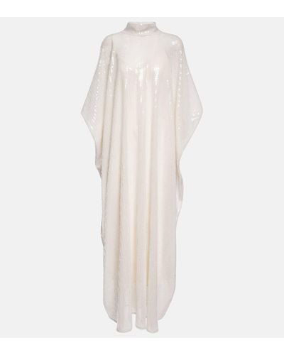 ‎Taller Marmo Robe longue C.Z Disco a sequins - Blanc