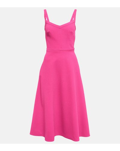 Emilia Wickstead Elvita Crepe Midi Dress - Pink