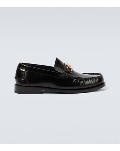 Versace Medusa Plaque Moccasins - Black