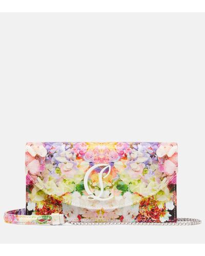 Christian Louboutin Clutch Loubi54 de saten floral - Multicolor