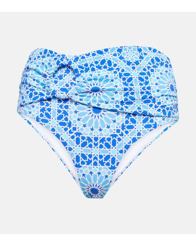 Alexandra Miro Dorit Printed Bikini Bottoms - Blue
