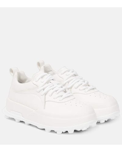 Jil Sander Sneakers aus Leder - Weiß