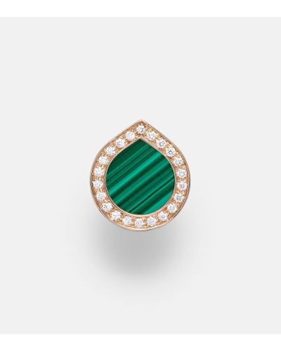 Repossi Einzelner Ohrring aus 18kt Rosegold mit Diamanten und Malachit - Grün