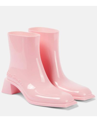 Acne Studios Soap Logo Ankle Boots - Pink