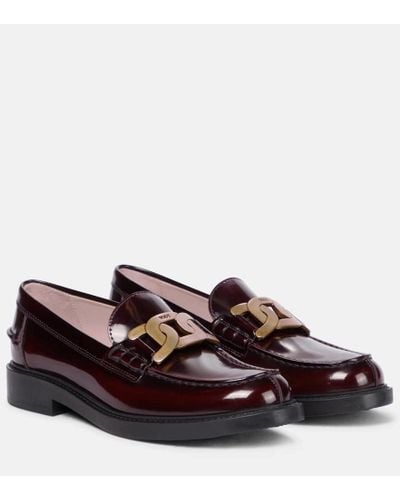 Tod's Kate Leather Loafers - Brown