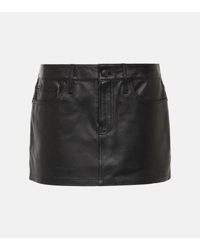 Wardrobe NYC Minifalda Micro de piel - Negro