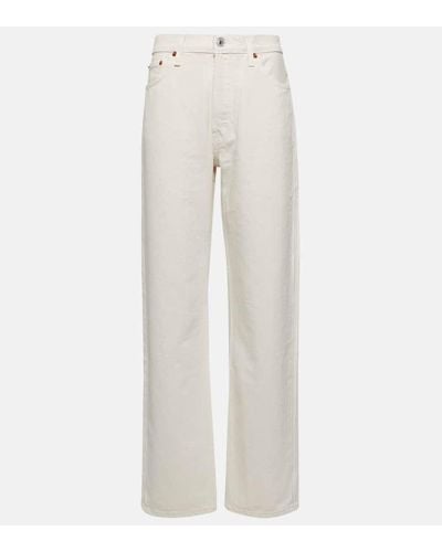 RE/DONE High-rise Straight Jeans - White