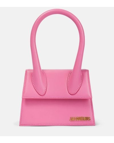 Jacquemus Le Chiquito Moyen Leather Shoulder Bag - Pink