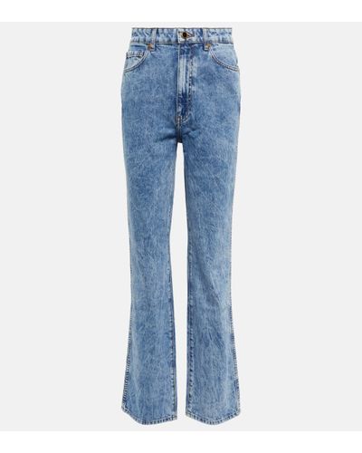 Khaite Danielle High-rise Straight Jeans - Blue