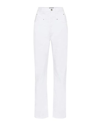 Isabel Marant High-Rise Straight Jeans Dominic - Weiß