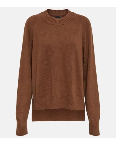 JOSEPH Silk And Wool-blend Sweater - Brown