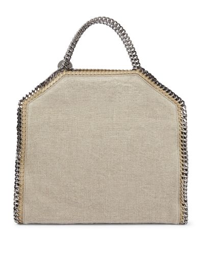 Stella McCartney Tote Falabella Three-Chain de lino - Neutro