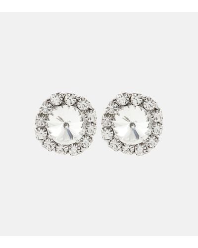 Jennifer Behr Dominque Crystal-embellished Earrings - White