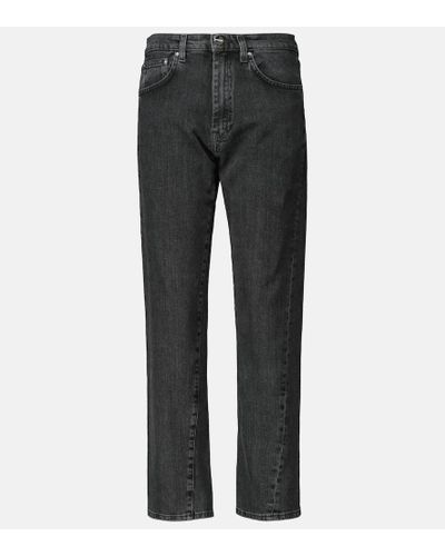 Totême Mid-rise Twisted-seam Straight Jeans - Gray