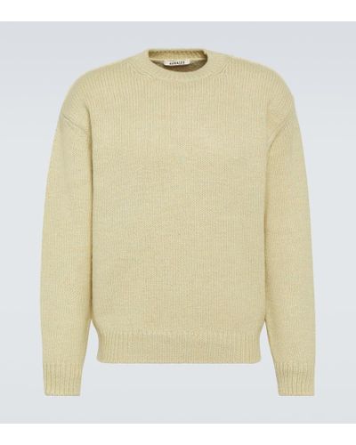 AURALEE Wool And Silk-blend Sweater - Natural