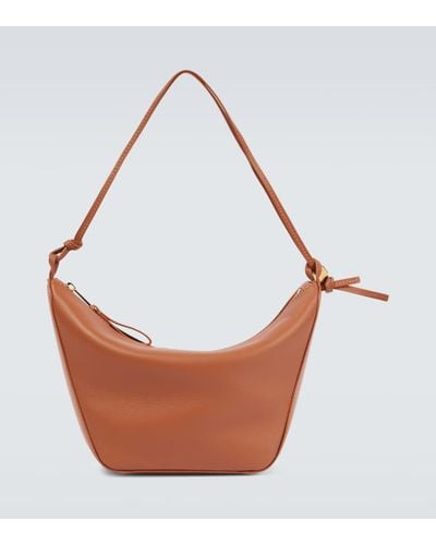 Loewe Hammock Mini Leather Shoulder Bag - Brown