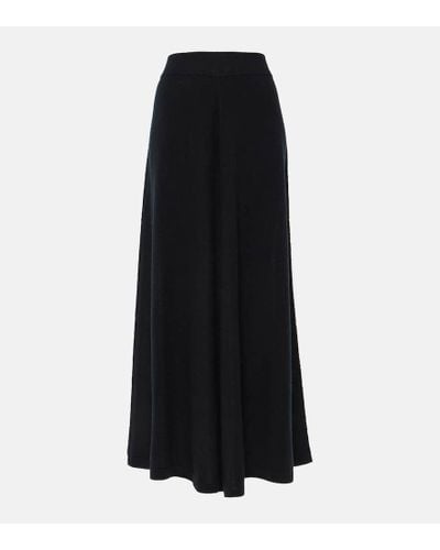 Jardin Des Orangers Wool And Cashmere Maxi Skirt - Black