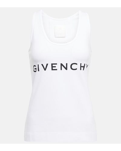 Givenchy T-shirt en coton melange a logo - Blanc