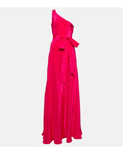 Alexandra Miro Odetta Crepe De Chine Maxi Dress - Pink