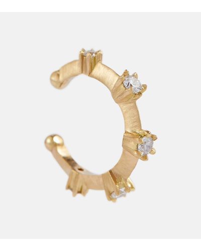 Jade Trau Kismet 18kt Gold Single Ear Cuff With Diamonds - Metallic