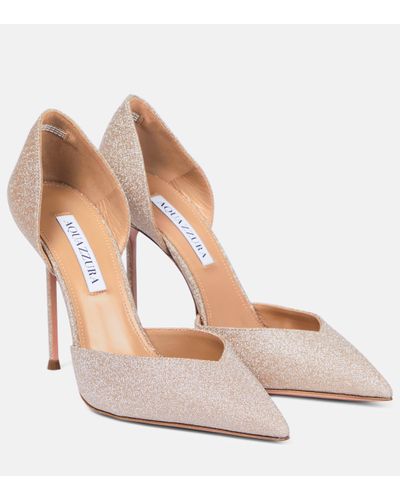 Aquazzura Uptown 105mm Leather Court Shoes - Pink