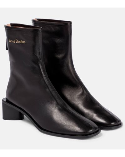 Acne Studios Bottines à bout carré - Noir