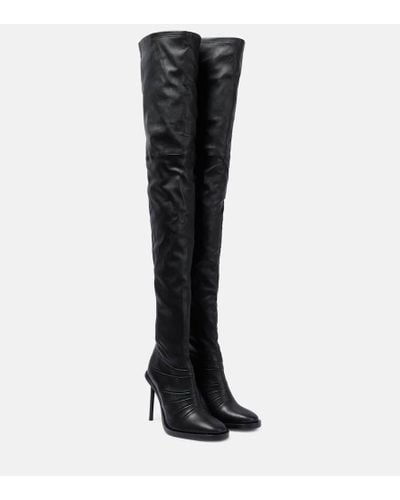 Ann Demeulemeester Adna Over-the-knee Leather Boots - Black
