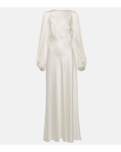 ROKSANDA Robe longue de mariee Kami en soie - Blanc