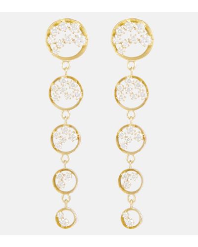 Jade Trau Orecchini pendenti Margot in oro 18kt con diamanti - Metallizzato