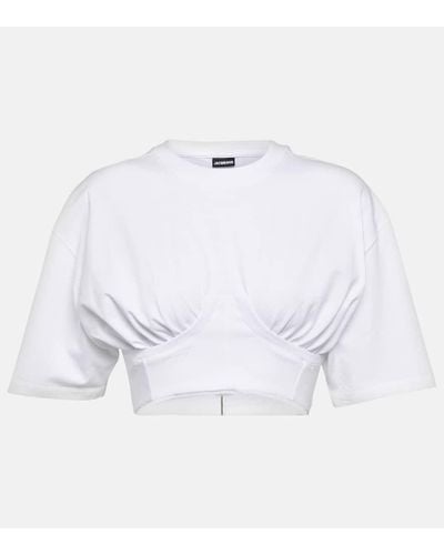 Jacquemus T-shirt crop a portafoglio - Bianco